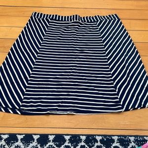 Navy and white stripped skirt